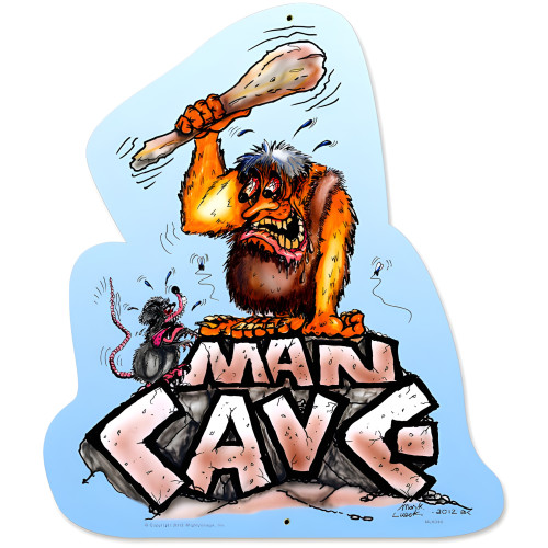 Man Cave Metal Sign - 15" x 18"