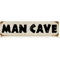 Man Cave Metal Sign - 20" x 5"