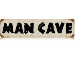Man Cave Metal Sign - 20" x 5"