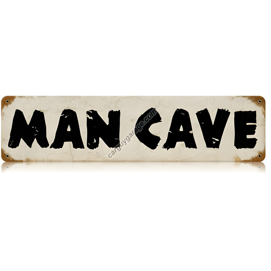 Man Cave Metal Sign - 20" x 5"