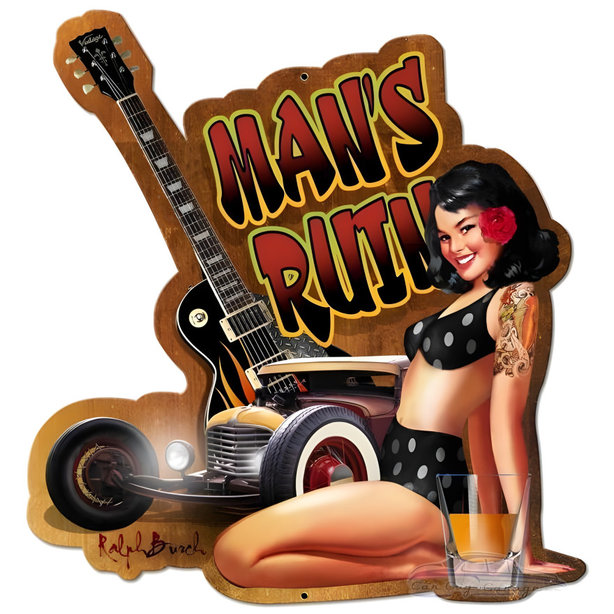 Mans Ruin Metal Sign - 22" x 24"