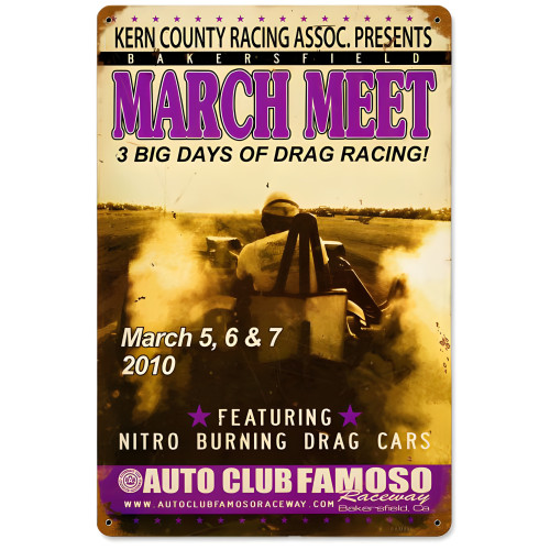 March Meet Metal Sign - 18" x 12"