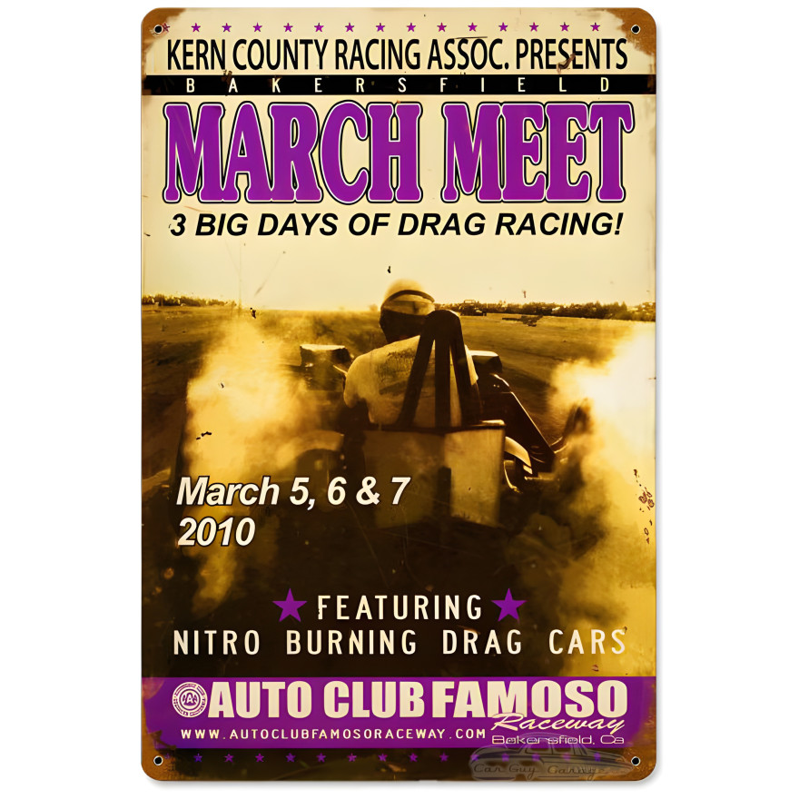 March Meet Metal Sign - 18" x 12"