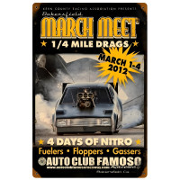 March Meet 2012 Metal Sign - 12" x 18"