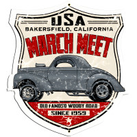 March Meet Willy's Metal Sign - 16" x 15"
