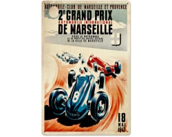 Marseille Grand Prix Metal Sign