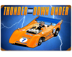McLaren Thunder Down Under Metal Sign - 18" x 12"
