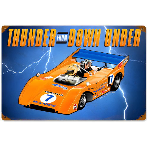 McLaren Thunder Down Under Metal Sign - 18" x 12"