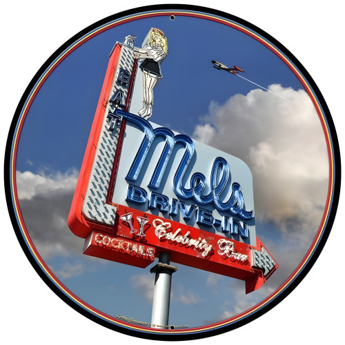 Mels Daytime Metal Sign - 28" Round