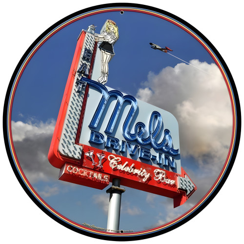 Mels Daytime Metal Sign - 14" Round