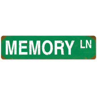 Memory Lane Metal Sign - 20" x 5"