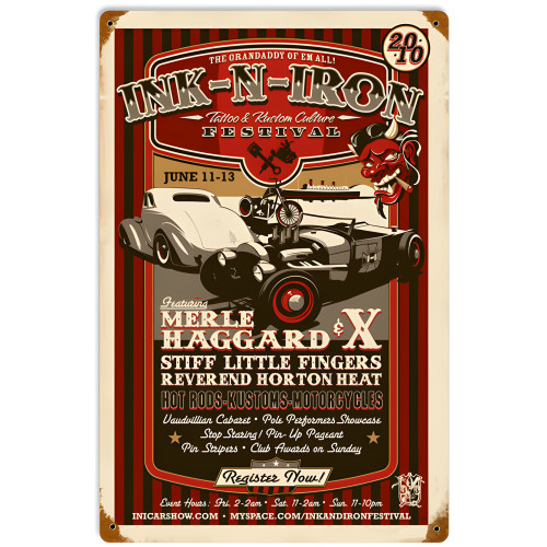 Merle Haggard Metal Sign - 12" x 18"