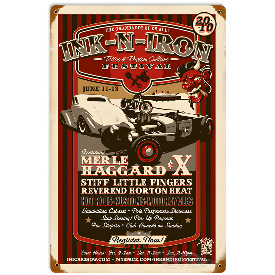 Merle Haggard Metal Sign - 12" x 18"