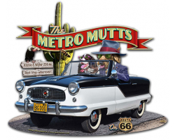 Metro Mutts Metal Sign - 18" x 15"