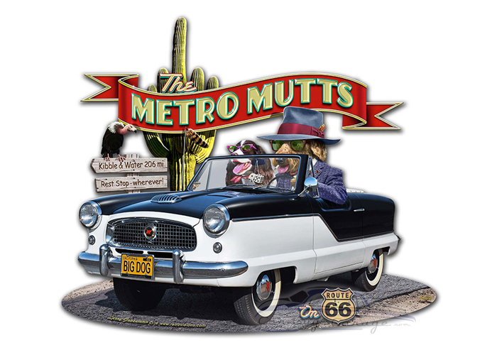 Metro Mutts Metal Sign - 18" x 15"