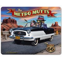 Metro Mutts Metal Sign - 12" x 15"