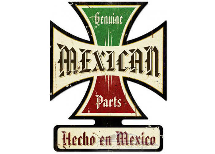 Mexican Parts Metal Sign