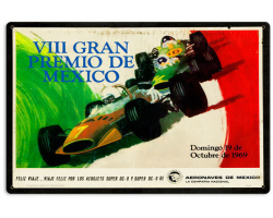 Mexico Grand Prix Metal Sign - 18" x 12"