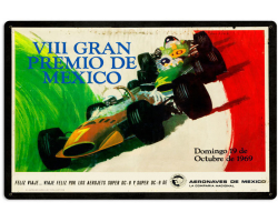 Mexico Grand Prix Metal Sign - 24" x 16"