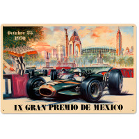 Mexico 1970 Grand Prix Metal Sign - 24" x 16"