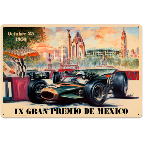 Mexico 1970 Grand Prix Metal Sign - 24" x 16"
