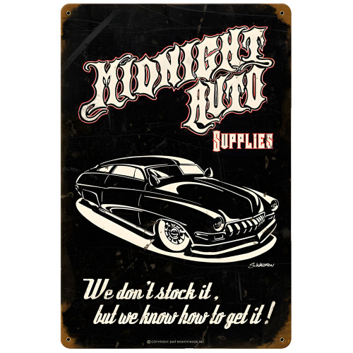 Midnight Auto Metal Sign - 12" x 18"