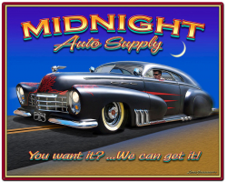 Midnight Auto Supply Metal Sign - 24" x 30"