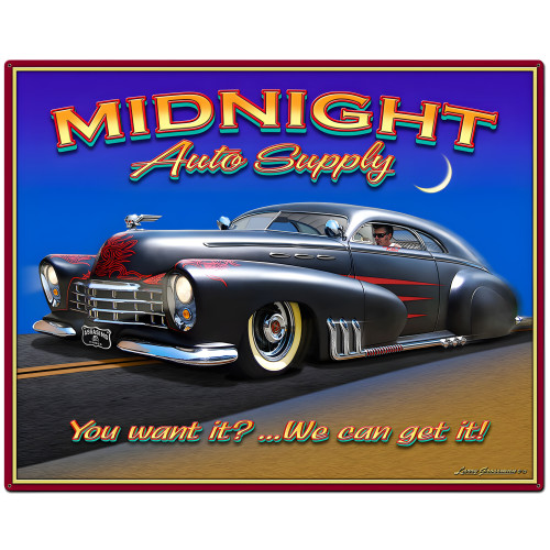 Midnight Auto Supply Metal Sign - 24" x 30"