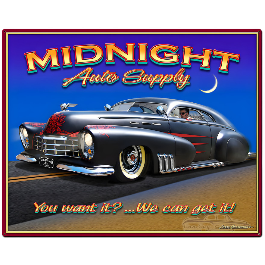 Midnight Auto Supply Metal Sign - 24" x 30"