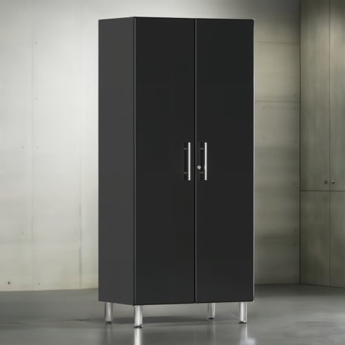 Black Modular 2-Door Tall Storage Closet