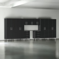 Black Modular Ulti-Mate 10-Piece Garage Cabinet Kit with 71 in Worktop