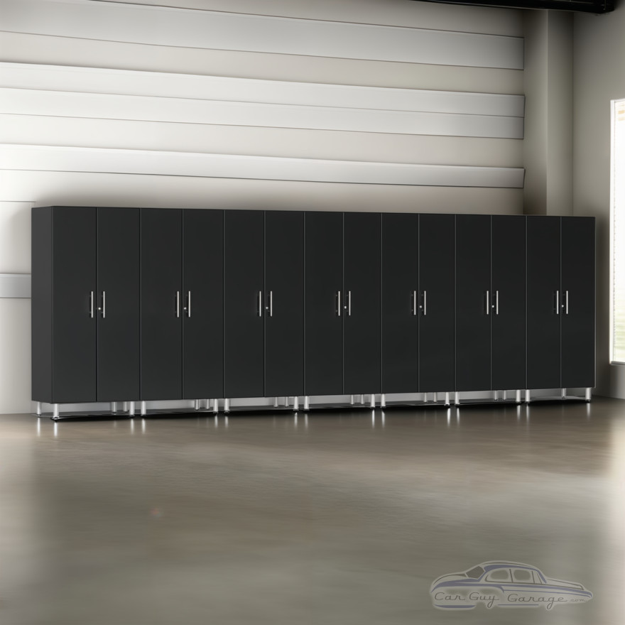 Black Modular 7 Piece Garage Storage Closets Black Modular 7 Piece Garage Storage Closets