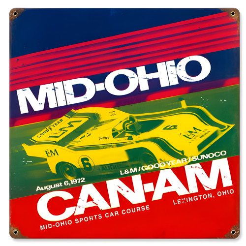 Mid Ohio Metal Sign - 12" x 12"