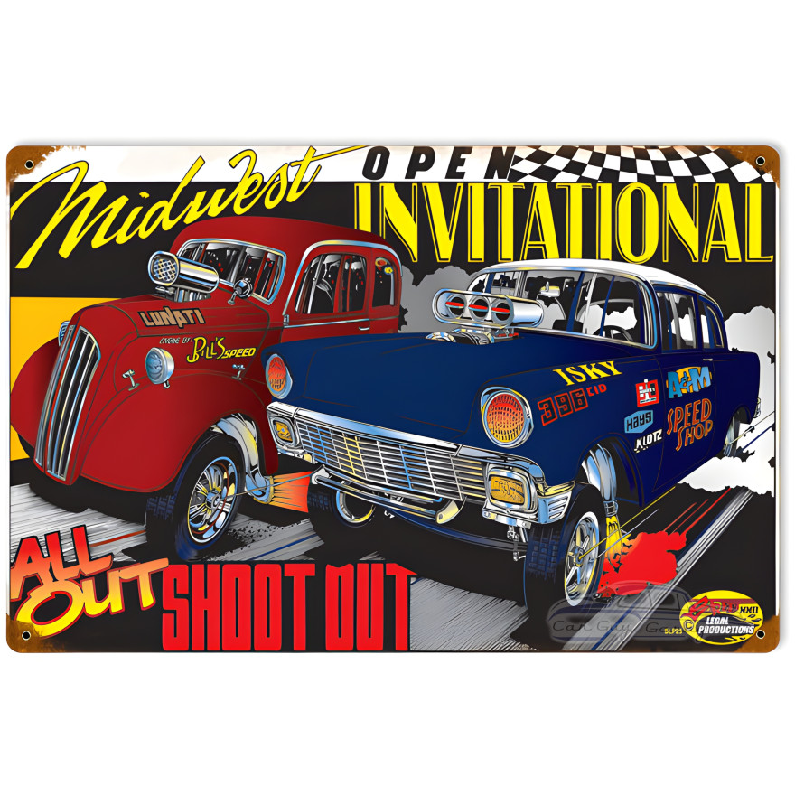 Midwest Open Invitational Metal Sign - 18" x 12"