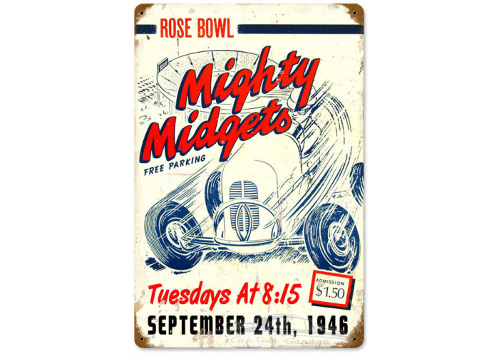 Mighty Midgets Metal Sign - 12" x 18"