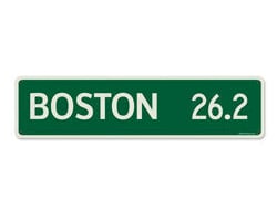 Mile Sign Boston Metal Sign