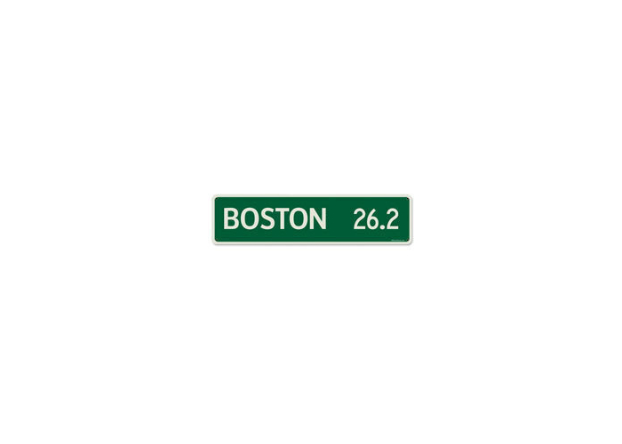 Mile Sign Boston Metal Sign - 5" x 20"