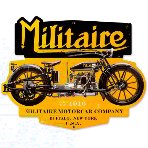 Militare Motorcycle Sign - 17" x 14"