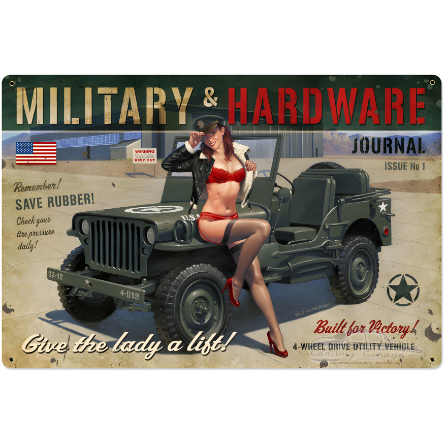 Military Hardware Metal Sign - 36" x 24"