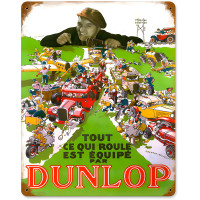 Dunlop Miniature Metal Sign - 12" x 15"