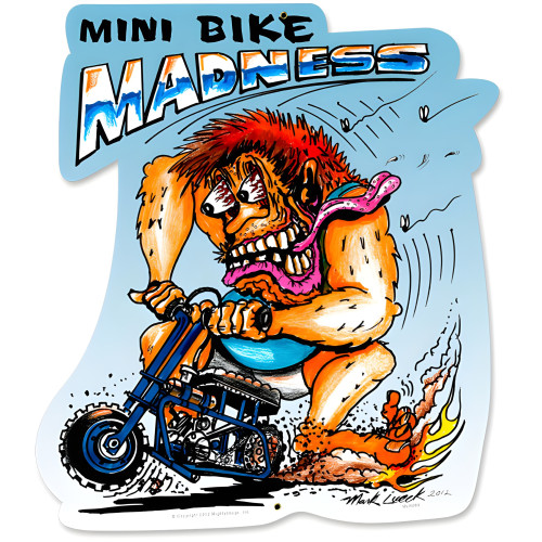 Mini Bike Metal Sign - 15" x 16"