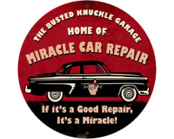Miracle Car Repair Metal Sign - 28" x 28"