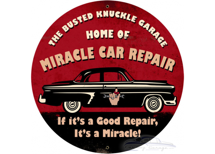 Miracle Car Repair Metal Sign