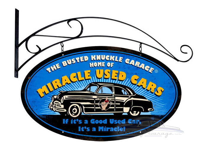 Miracle Used Cars Metal Sign