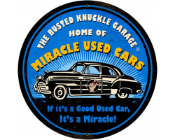 Miracle Used Cars Metal Sign - 28" x 28"