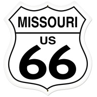 Missouri Route 66 Metal Sign - 28" x 28" Custom Shape