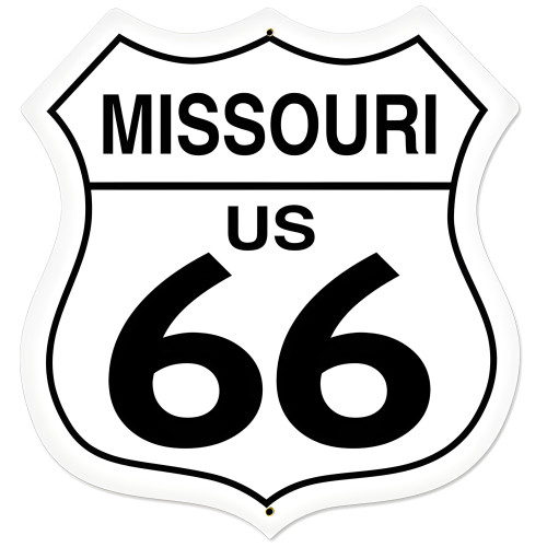 Missouri Route 66 Metal Sign - 28" x 28" Custom Shape