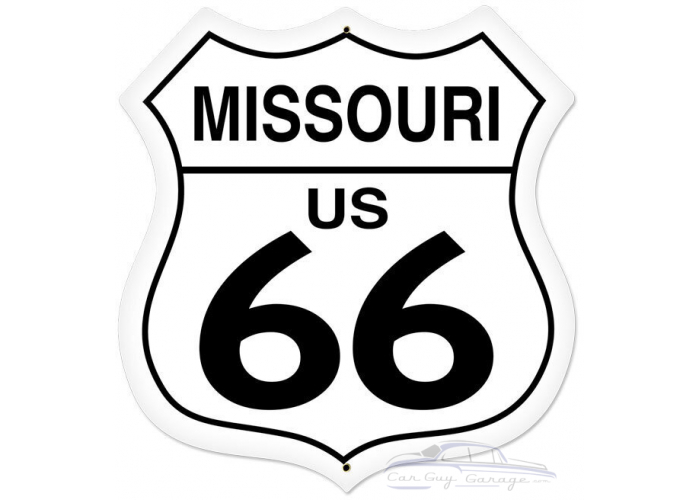 Missouri Route 66 Metal Sign - 28" x 28" Custom Shape