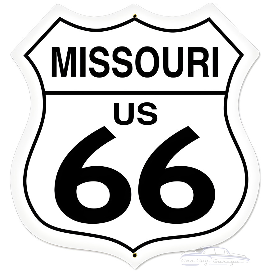 Missouri Route 66 Metal Sign - 28" x 28" Custom Shape