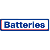 Mobil Batteries Metal Sign - 20" x 5"